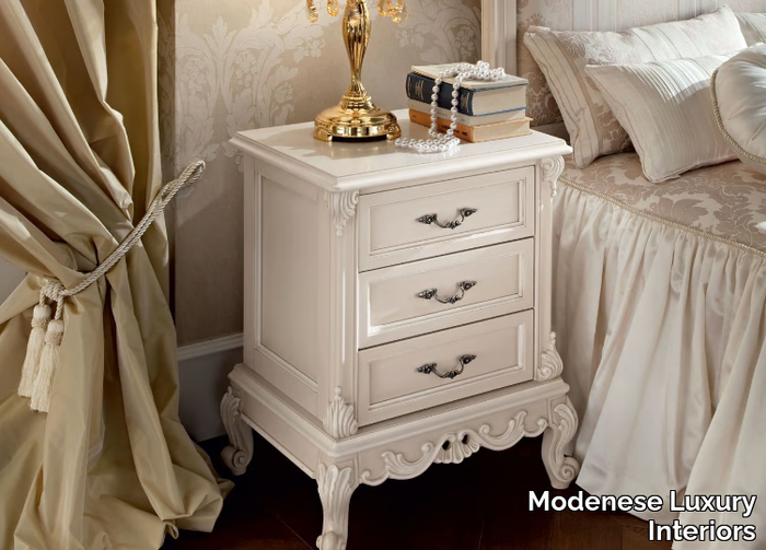 12208 - Solid wood bedside table with drawers _ Modenese Luxury Interiors