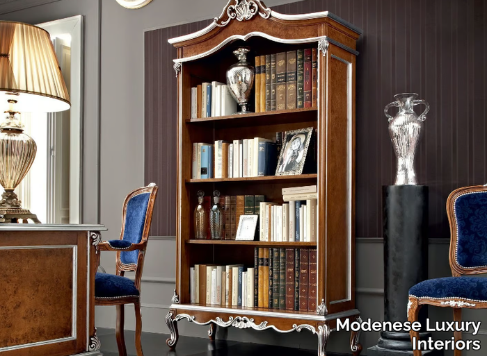 12302 - Open solid wood bookcase _ Modenese Luxury Interiors