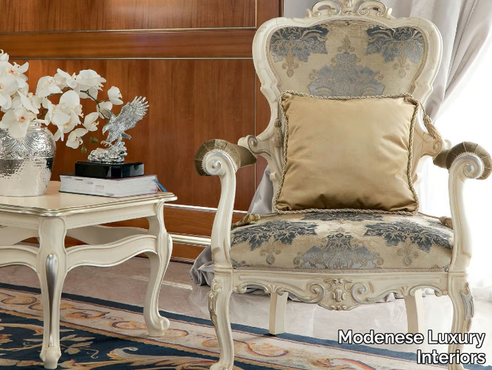 13422 - Fabric armchair with armrests _ Modenese Luxury Interiors