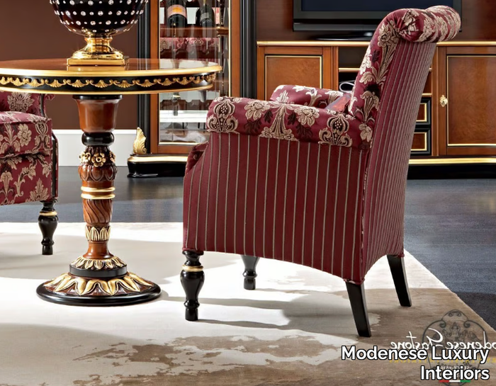 13434 - Fabric armchair with armrests _ Modenese Luxury Interiors