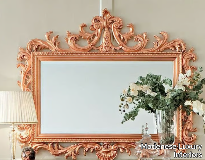 13669 - Rectangular wall-mounted framed mirror _ Modenese Luxury Interiors