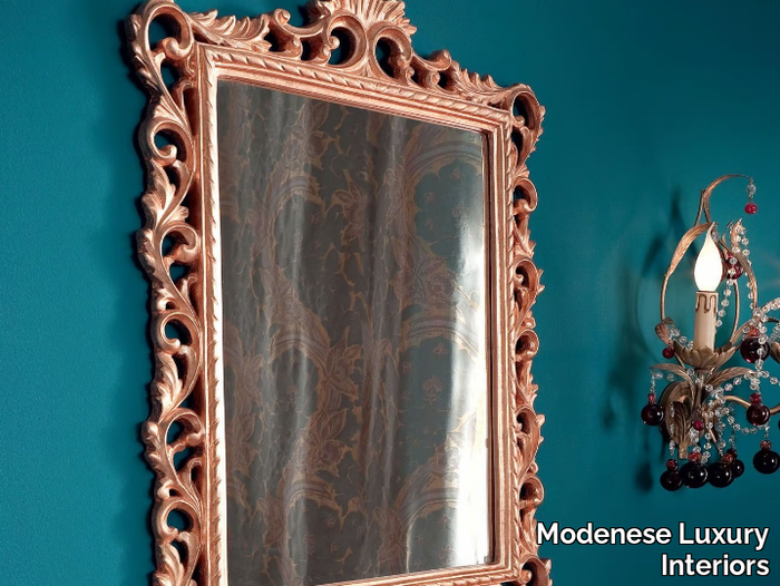 13688 - Rectangular wall-mounted framed mirror _ Modenese Luxury Interiors