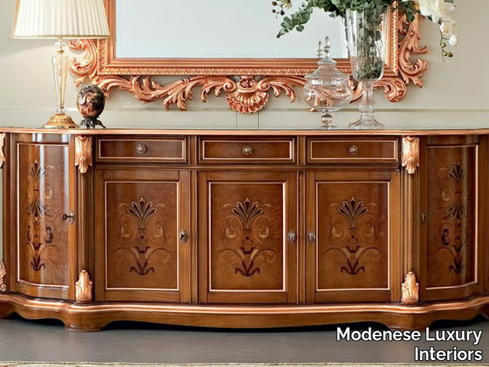 13105 - Wooden sideboard with doors with drawers _ Modenese Luxury Interiors