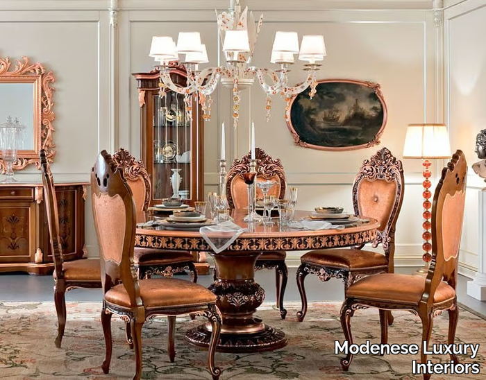 13142 - Baroque round living room table _ Modenese Luxury Interiors