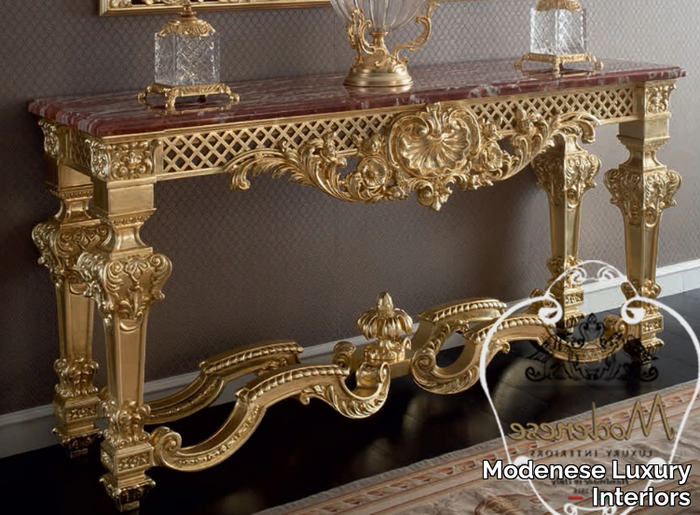 15621 - Rectangular wooden console table _ Modenese Luxury Interiors