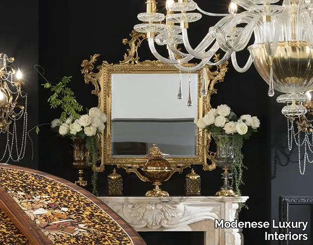 15628 - Rectangular wall-mounted mirror _ Modenese Luxury Interiors