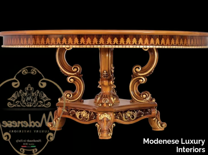 14119 - Round wooden table _ Modenese Luxury Interiors