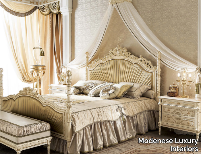 14214 - Double bed with upholstered headboard _ Modenese Luxury Interiors