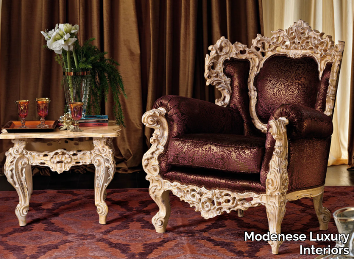 11419 - Upholstered fabric armchair with armrests _ Modenese Luxury Interiors