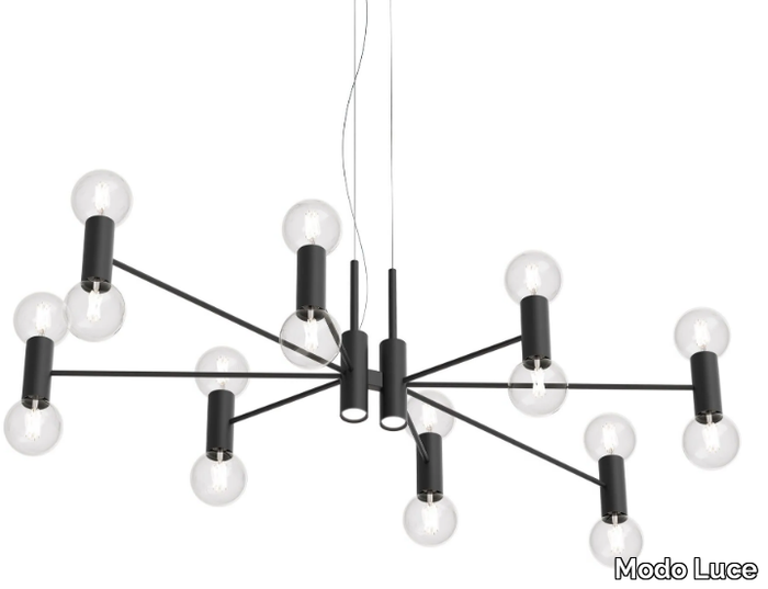 CHANDELIER LONGUE - Painted metal pendant lamp _ Modo Luce