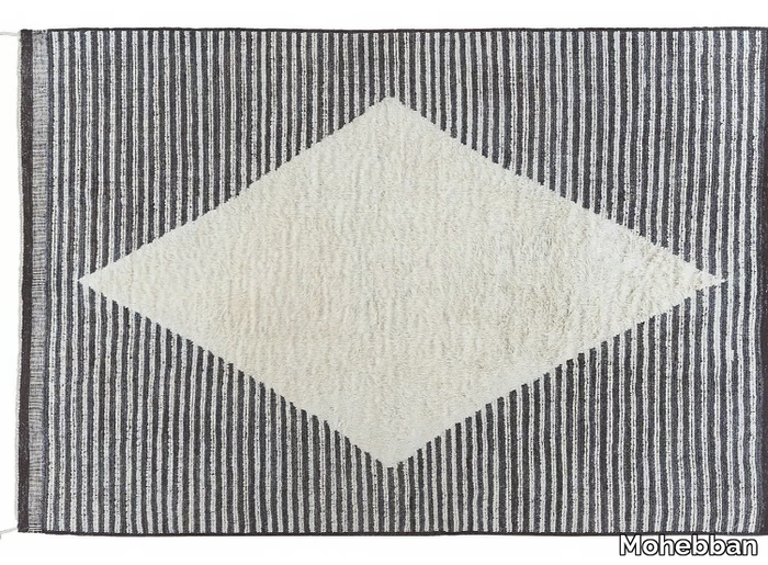 WOOLAND RHOMBUS - Hand-knotted rectangular wool rug _ Mohebban