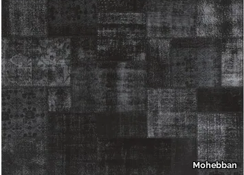 PATCHWORK BLACK - Patchwork custom rug _ Mohebban