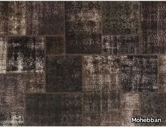 PATCHWORK DARK BROWN - Patchwork handmade rug _ Mohebban