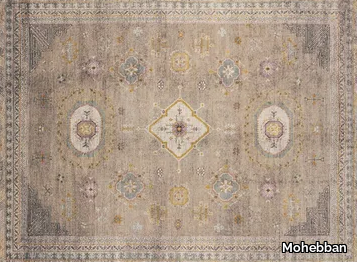 KHOTAN - KH163 - Patterned rectangular handmade wool rug _ Mohebban