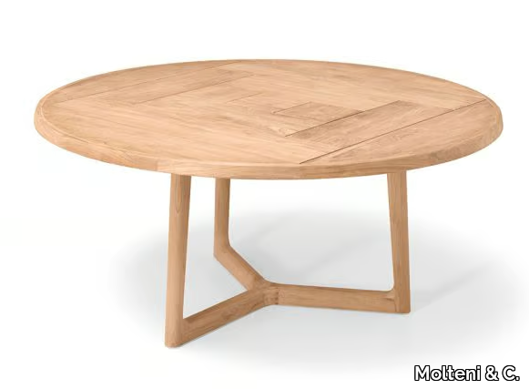 FAIRMOUNT - Round teak garden table _ Molteni & C.