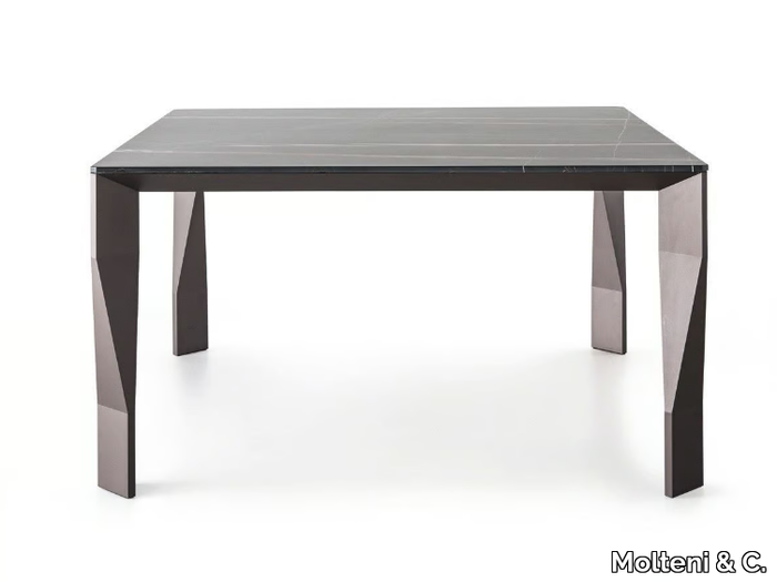 DIAMOND - Square marble dining table _ Molteni & C.