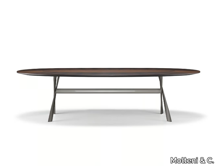 GATWICK - Oval wooden dining table _ Molteni & C.