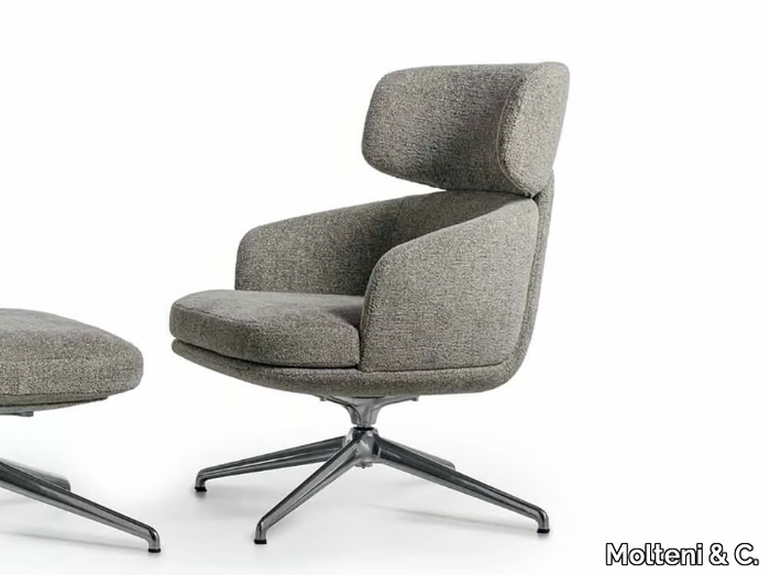 PICCADILLY - Swivel fabric armchair _ Molteni & C.