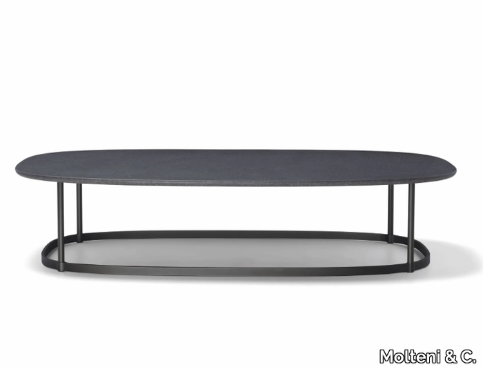 REGENT - Rectangular lava stone coffee table _ Molteni & C.