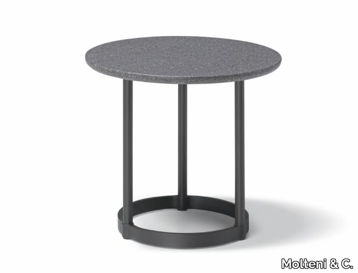 REGENT - Round lava stone coffee table _ Molteni & C.