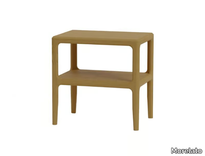 BELLAGIO - Rectangular wood and glass bedside table _ Morelato