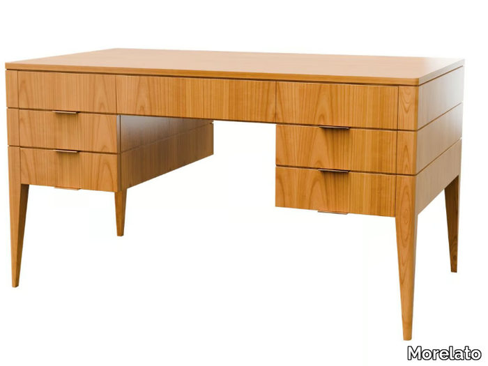 FLAMINIA - Cherry wood writing desk with drawers _ Morelato