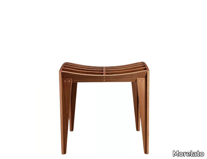 ZERO - Low walnut stool _ Morelato