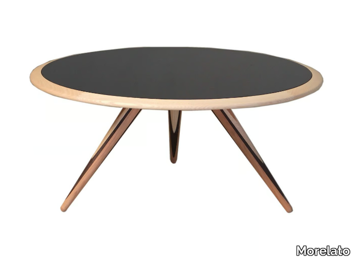 CARAMBOLA - Low round wooden coffee table _ Morelato