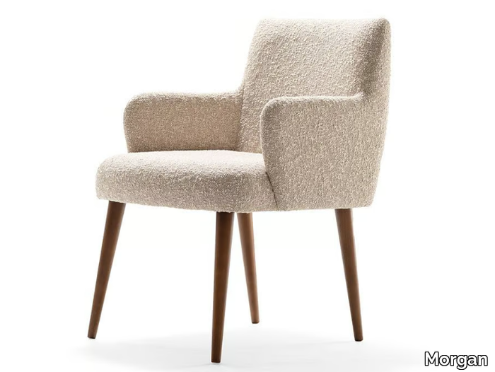 CHEVY - Upholstered fabric chair with armrests _ Morgan