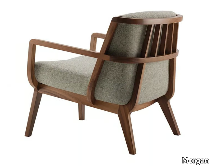 KAYA - Wooden armchair with armrests _ Morgan