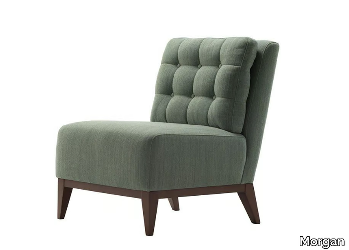 HAMPTON - Tufted fabric armchair _ Morgan