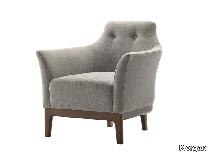 MODENA - Fabric armchair with armrests _ Morgan