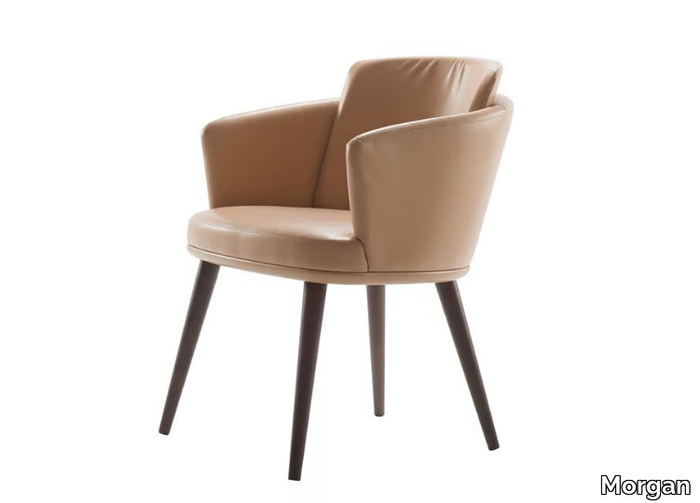 PORTO - Fabric chair with armrests _ Morgan