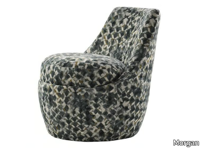 PIMLICO - Swivel fabric armchair _ Morgan