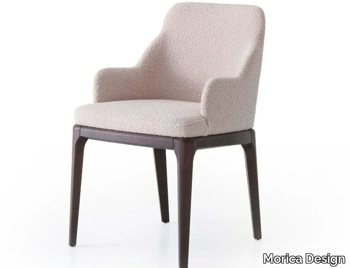 ANTIGONA - Upholstered wool chair with armrests _ Morica Design