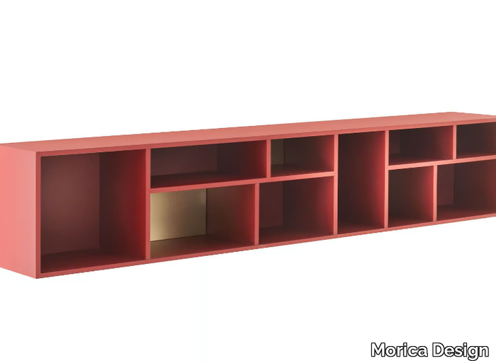 PANGEA - Open horizontal MDF wall cabinet _ Morica Design