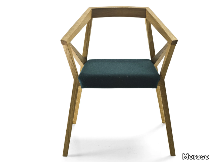 YY CHAIR - Solid wood chair with armrests _ Moroso