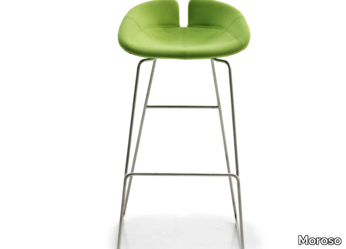 FJORD - Sled base high stool with footrest _ Moroso