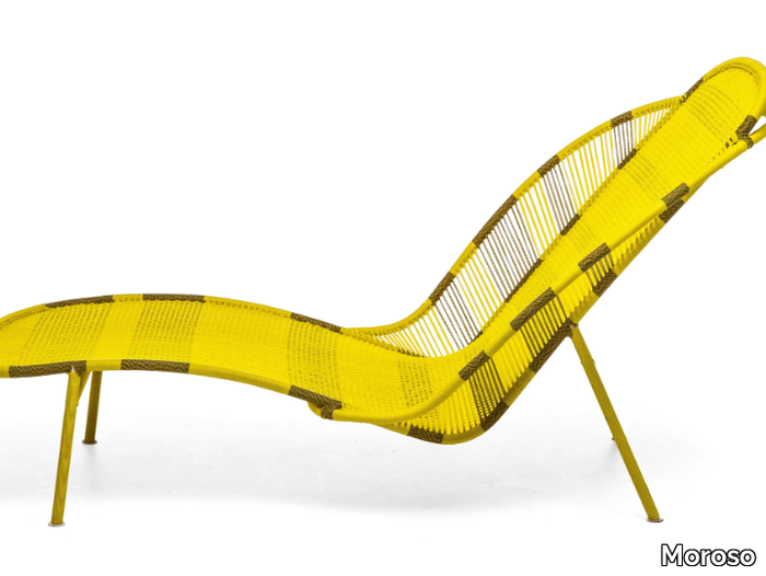 IMBA - Colored polyethylene handwoven threads chaise longue _ Moroso