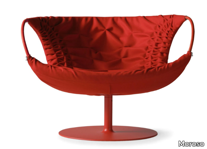 SMOCK - Swivel armchair with armrests _ Moroso