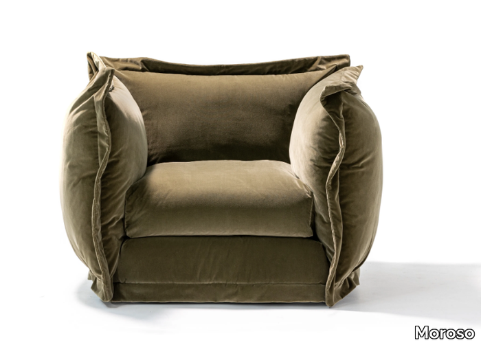 CLOUDSCAPE - Fabric armchair with removable cover with armrests _ Moroso