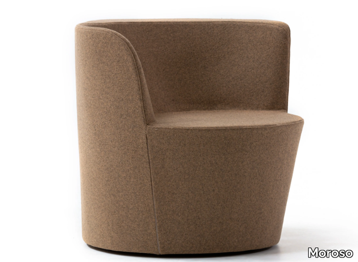 TABA - Felt easy chair with armrests _ Moroso