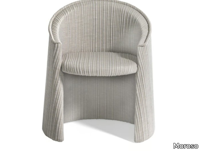 HUSK - Upholstered fabric easy chair with armrests _ Moroso