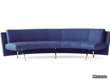 WAITING - Modular upholstered bench seating with back _ Moroso