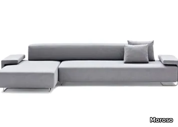 LOWLAND - Sectional fabric sofa with removable cover _ Moroso