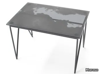 AEROZEPPELIN - Rectangular crystal and steel coffee table _ Moroso