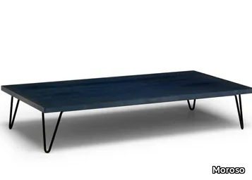 OVERDYED - Rectangular steel and wood coffee table _ Moroso