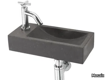 WERNER - Limestone wall-mounted washbasin _ Mosaix