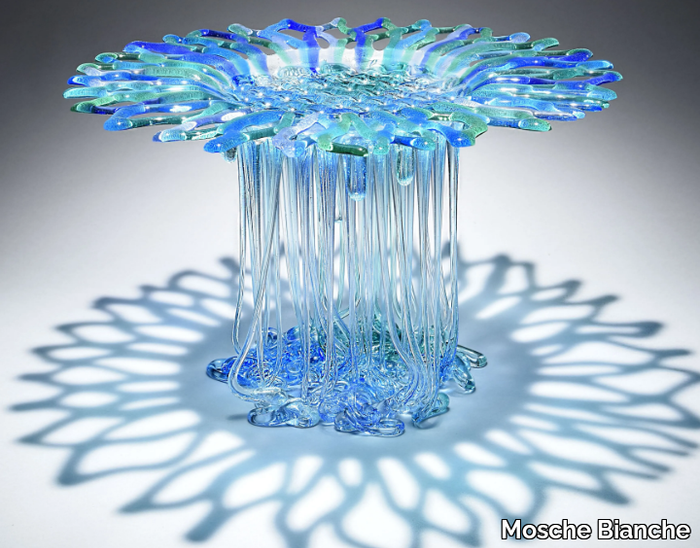 BLUE SKY - Glass sculpture / centerpiece _ Mosche Bianche