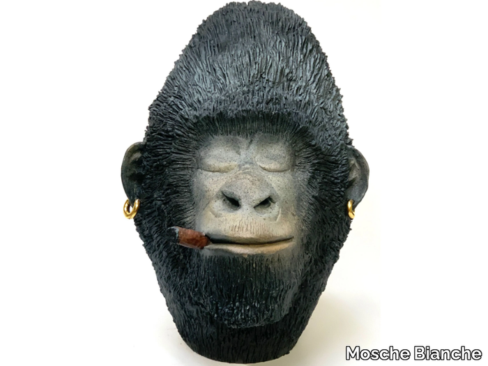 CIGAR CHIMPANZEE - Ceramic sculpture _ Mosche Bianche